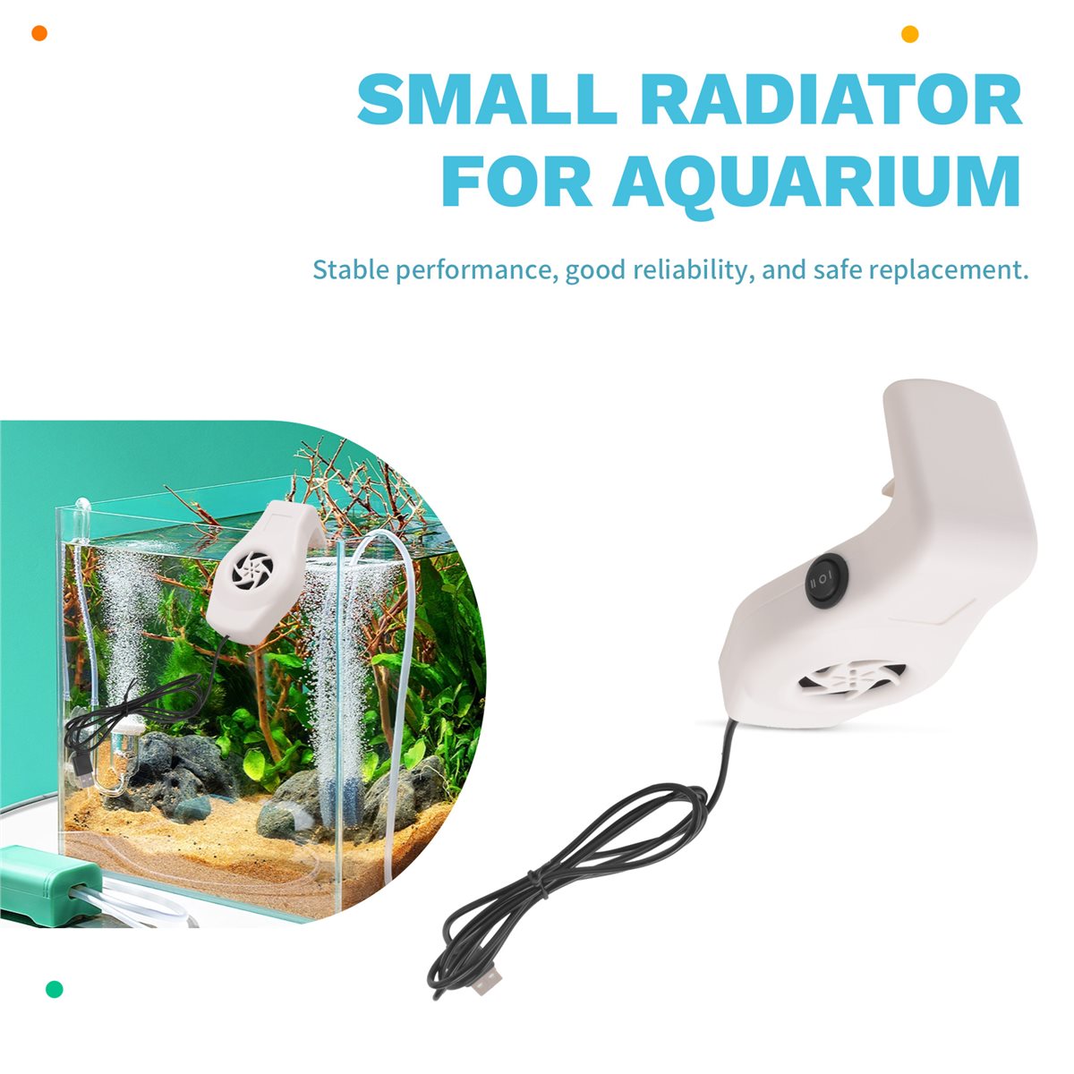 Aquarium Fish Game - AT712 プレミアムホワイト水槽冷却サイレントファン水槽冷却ファン水槽小型ラジエーターポータブルファン