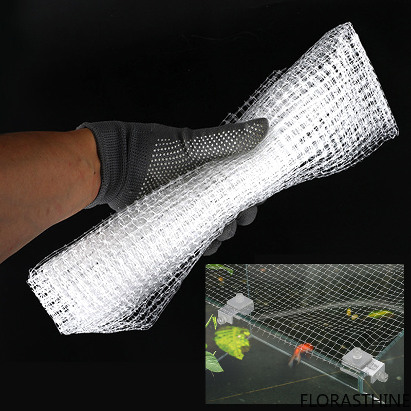 Aquarium Fish Net - 水槽用アンチジャンプネット 透明な目隠しネット 魚のジャンプ防止・脱走防止 交換用水槽アクセサリー