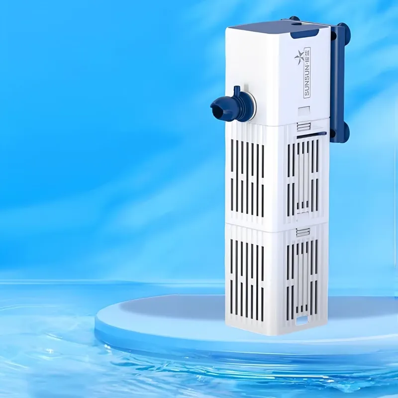 Box Fish In Aquarium - 小さなボウルや水槽用の小型水槽フィルター、黒いスポンジとDIYボックス付き