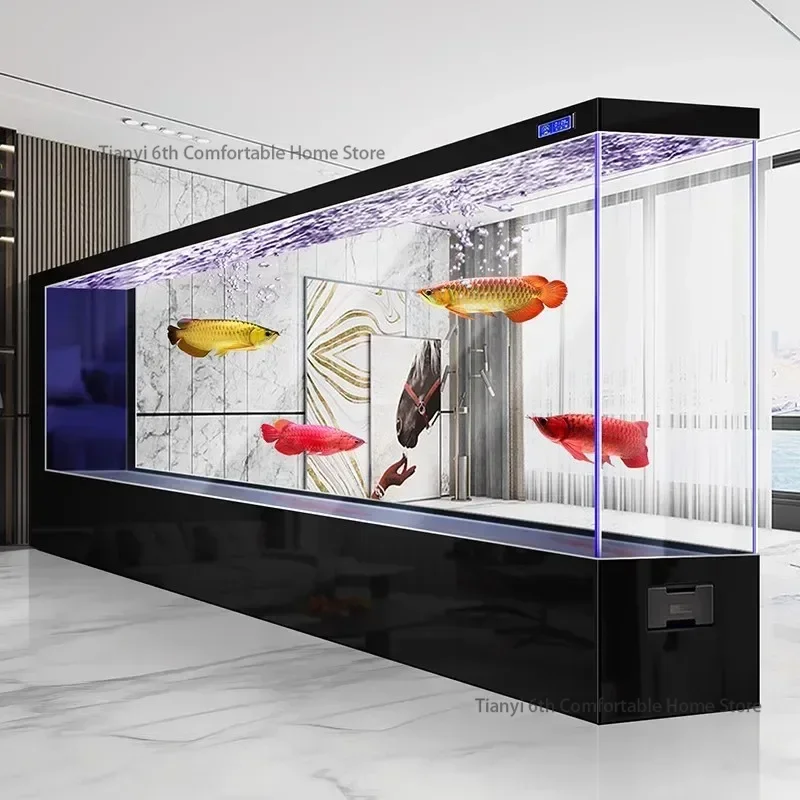 Aquarium Xxl - 超大型透明高級水槽 オリジナリティデザインを高く評価 長い床から天井までの金魚鉢 ペット用品 スイソウ FYFT