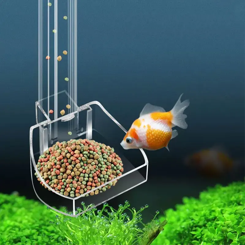 Aquarium Fish Variety - 水族館用の透明なアクリルフィーダー,滑り止めチューブ,さまざまな魚のタンクに適しています