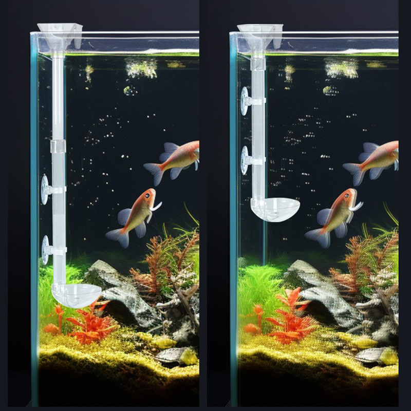 Aquarium Fish Variety - 水族館アクリル給餌チューブアンチスティック給餌装置デザイン透明な魚の餌ディスペンサー餌さまざまな水槽用