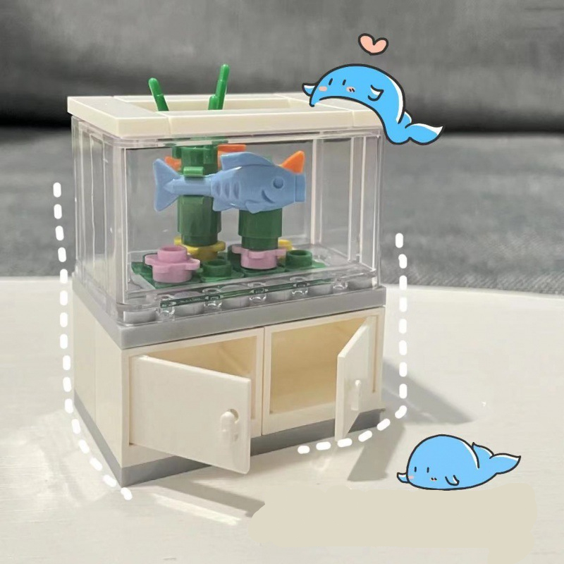 子供のためのおもちゃのビルディングブロック,ミニチュアのレン - Aquarium Fish Game のレビューと価格