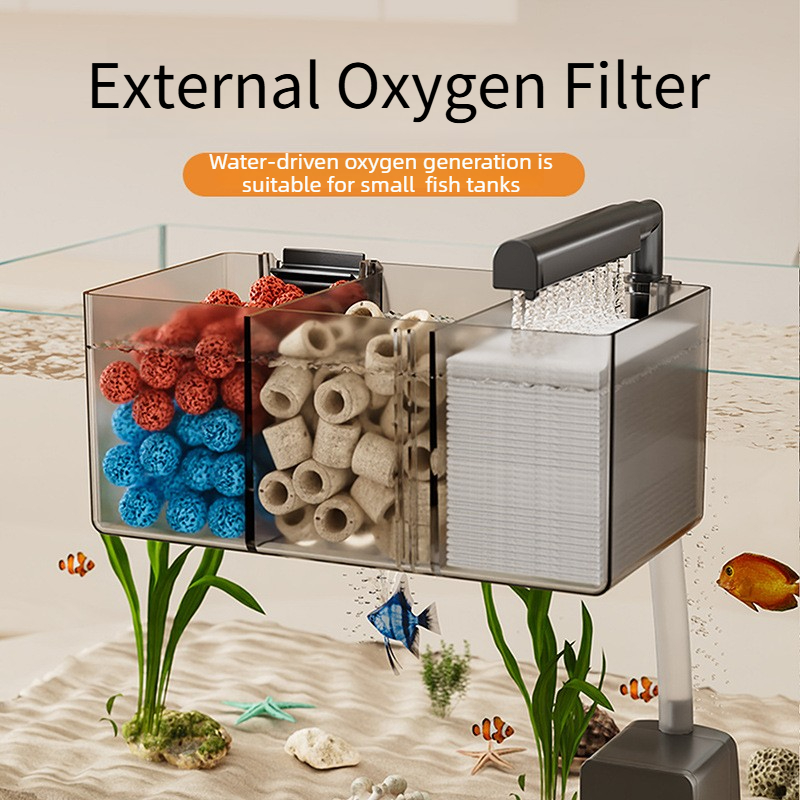 小型水槽用フィルターボックス 静音水循環システム 乾湿分離フ - Box Fish In Aquarium のレビューと価格