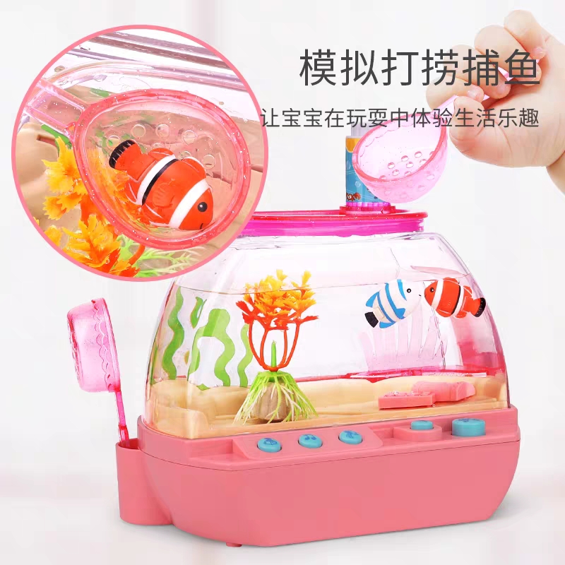 子供のための電気水族館のおもちゃ,魚を捕まえるためのミニロボ - Aquarium Fish Game のレビューと価格