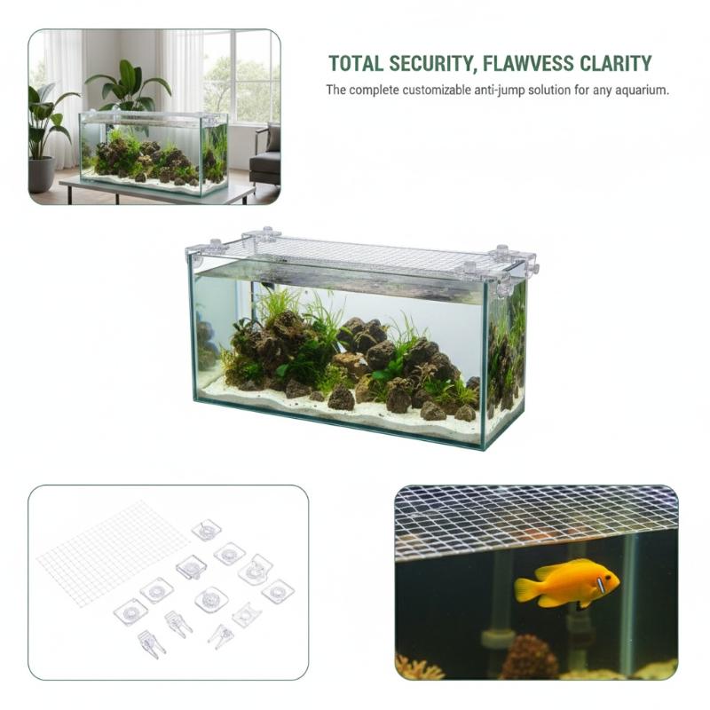 1 個の抗脱出魚タンクネット信頼性の高い水槽ガードはペットの - Aquarium Fish Net のレビューと価格