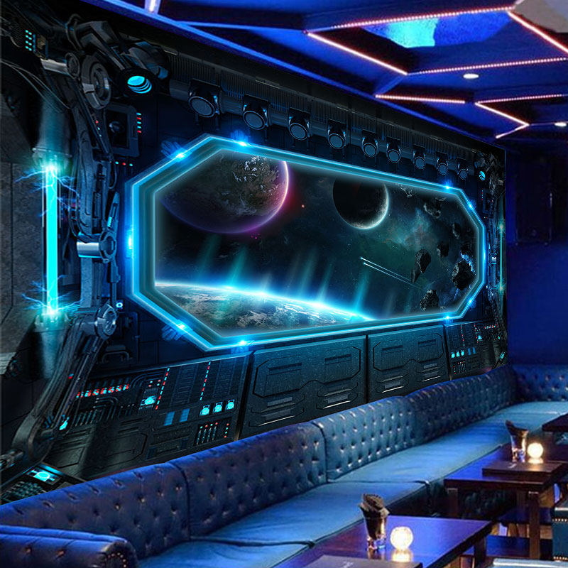 3Dスペースカプセル壁画,SF映画,テレビの背景壁,KTV, - Background Film 3D のレビューと価格