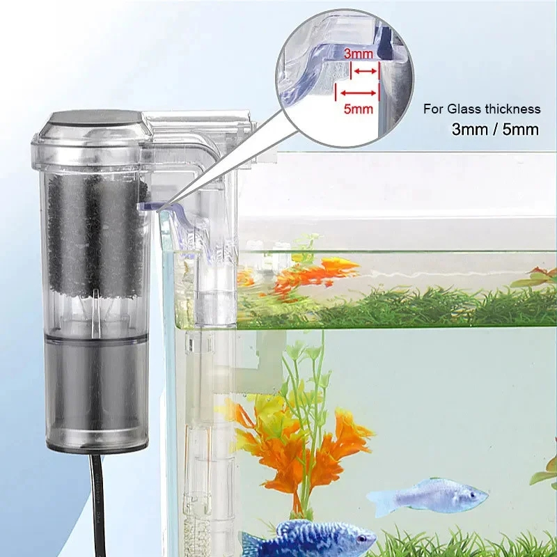 水槽用壁掛けフィルター USBプラグ ミニ水槽フィルターポン - Aquarium Xxl のレビューと価格