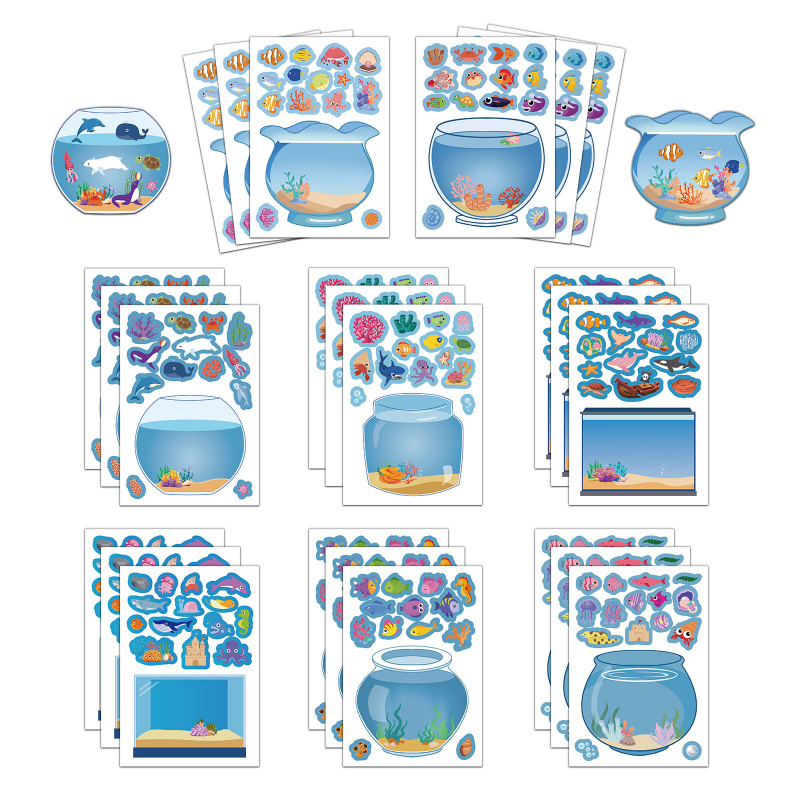 8 個のかわいい漫画の夢の水槽水族館 DIY ステッカー楽し - Aquarium Fish Game のレビューと価格