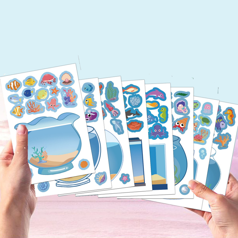 8 個のかわいい漫画の夢の水槽水族館 DIY ステッカー楽し - Aquarium Fish Game のレビューと価格
