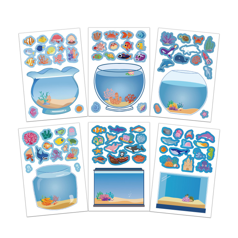 8 個のかわいい漫画の夢の水槽水族館 DIY ステッカー楽し - Aquarium Fish Game のレビューと価格