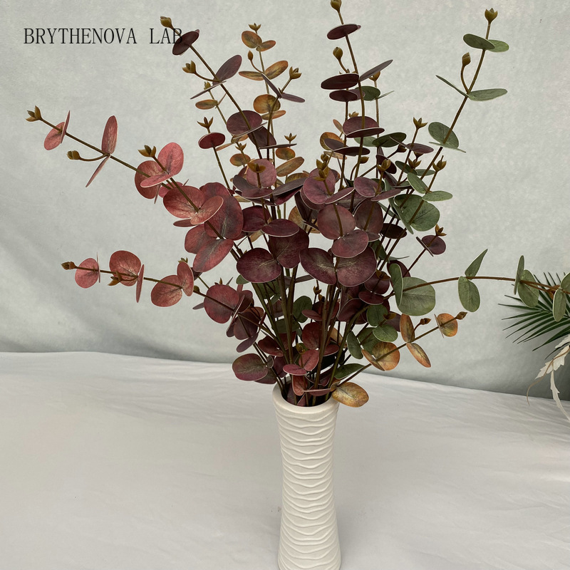 5 個の偽の緑の植物 3D 印刷ユーカリの葉ホームマネーデコ - Background Film 3D のレビューと価格